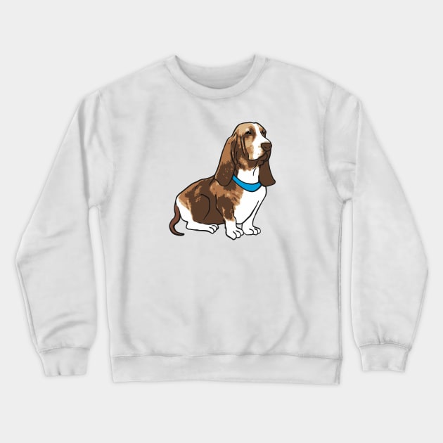 Basset Hound Dog Crewneck Sweatshirt by PetinHeart